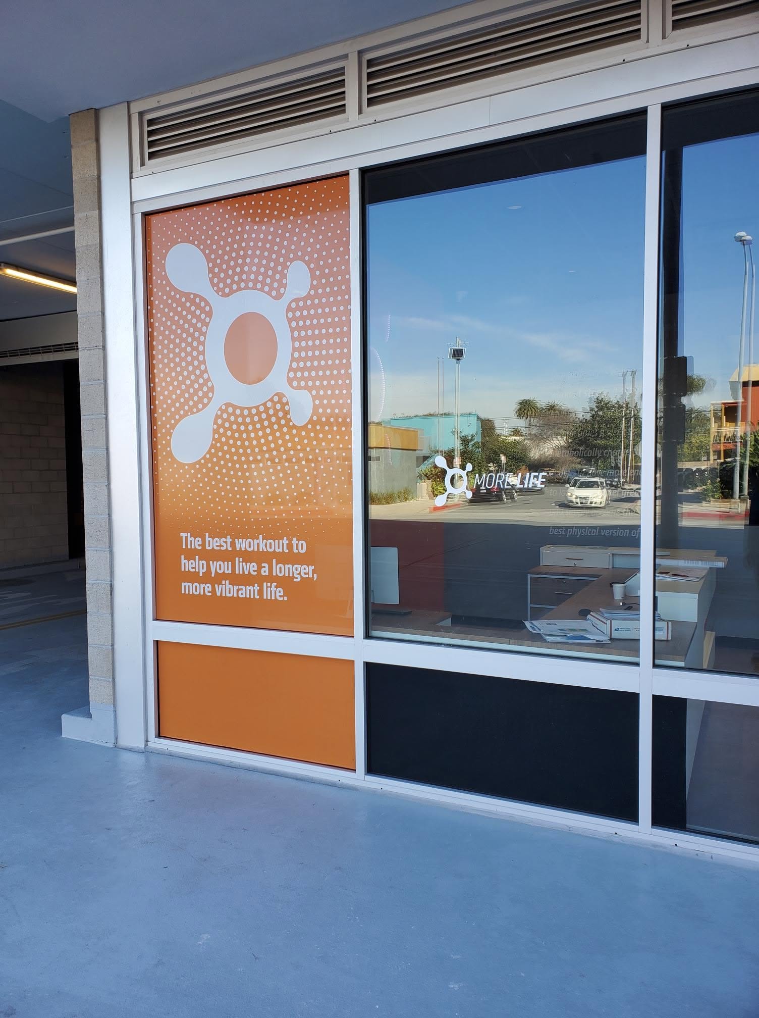 Branded Orangetheory Fitness window vinyl application